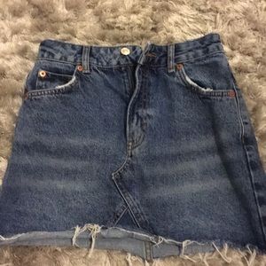 Topshop denim mini skirt